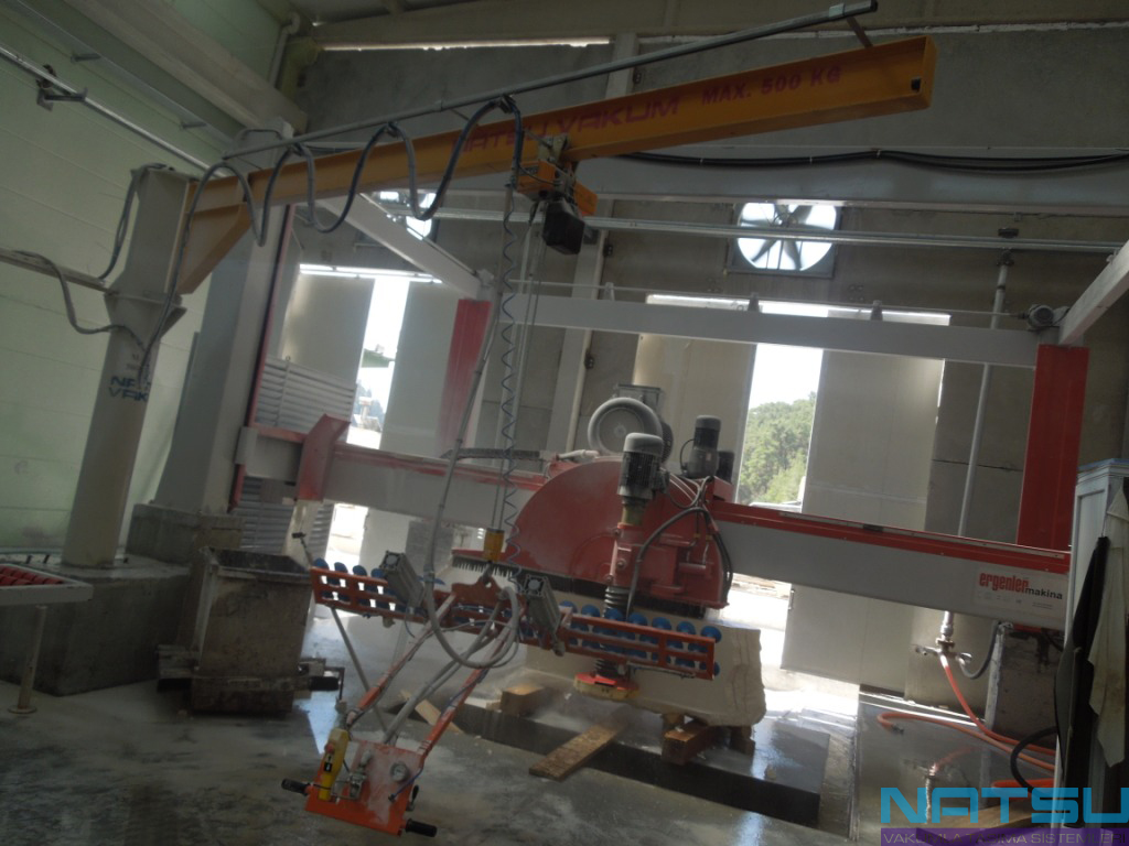 marble strip loading and unloading vacuum device